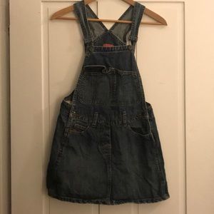 Lux overall denim pinafore dress. Size small.